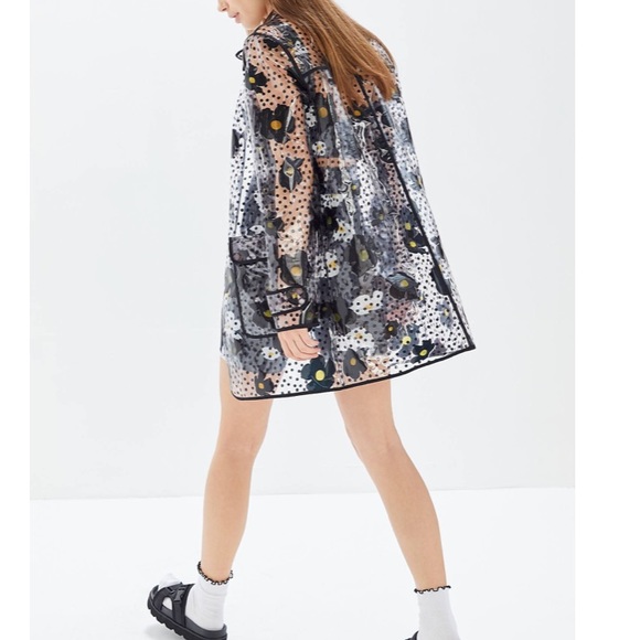 Urban Outfitters Raincoat Floral Polka Dot Large - Picture 2 of 8